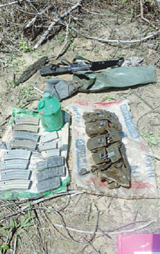 Cache of weapons found likely  left behind by Sulu invaders